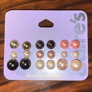 colored pearl earrings
